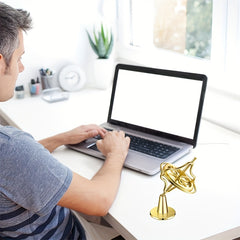 Golden Metal Gyroscope Keychain Spinning Top