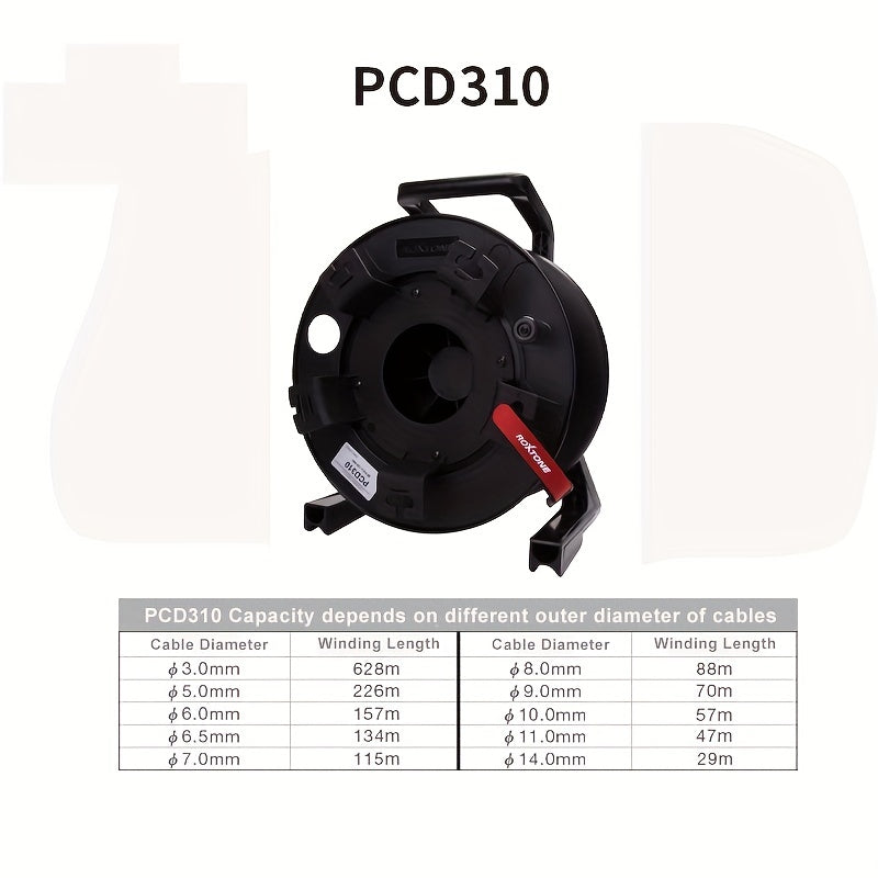 Handheld Cable Drum with Winder for Long Cables Storage