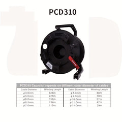 Handheld Cable Drum with Winder for Long Cables Storage