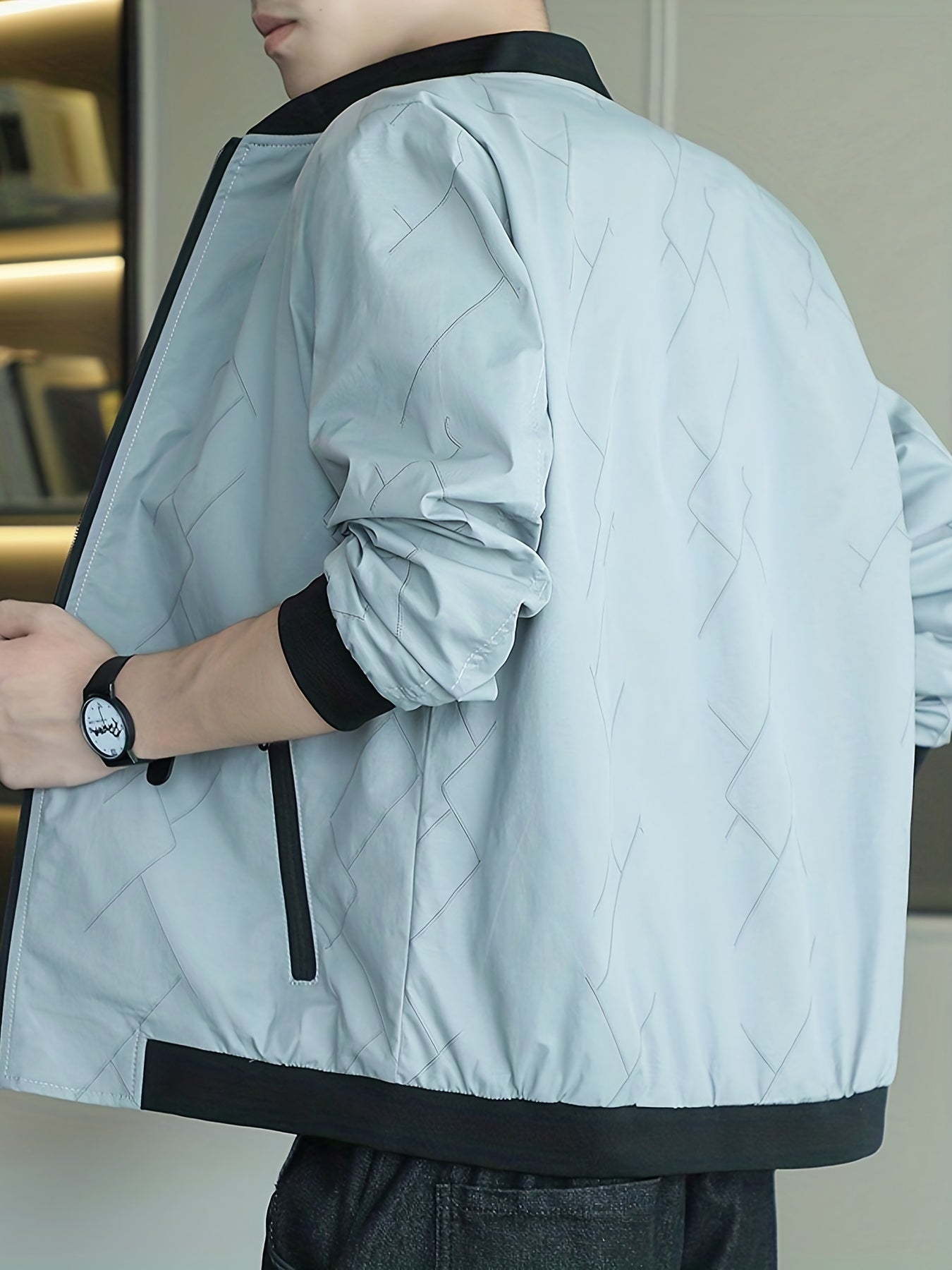 Men's Casual Baseball Jacket Coat Regular Fit