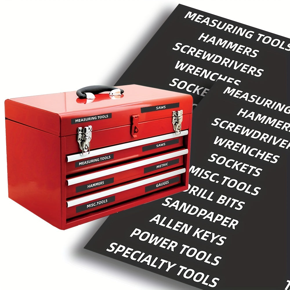 22pcs Toolbox Organization Stickers Label Reminder Tips