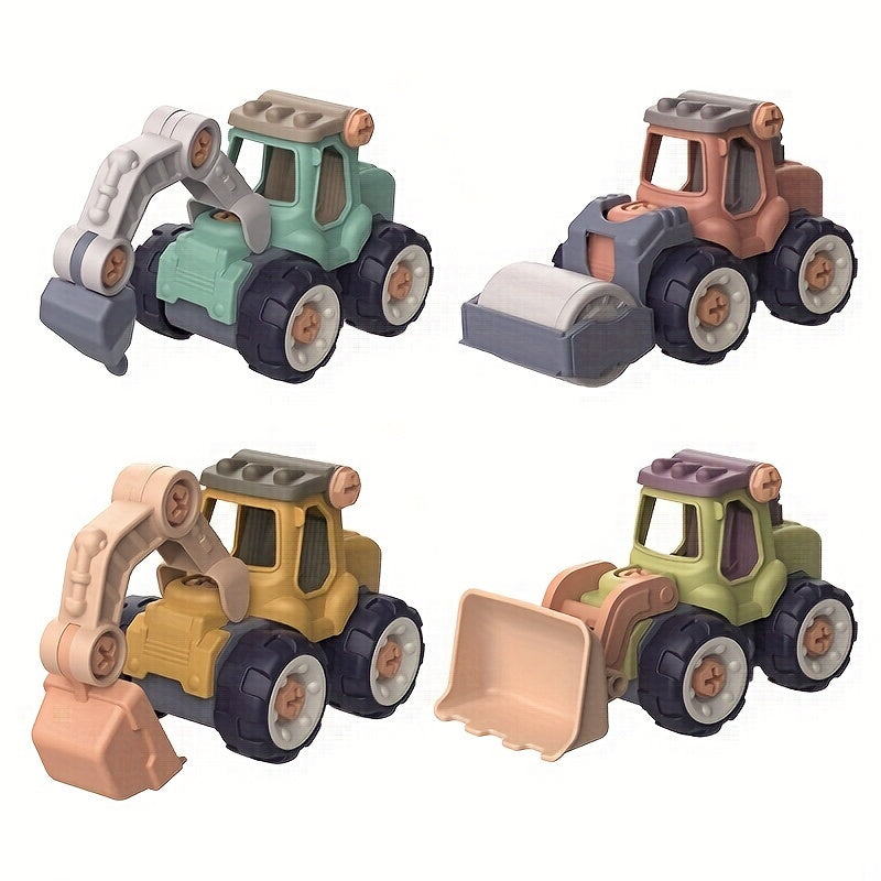 DIY Fire Truck Model Car Toy Set Inertial Engineering Vehicle
