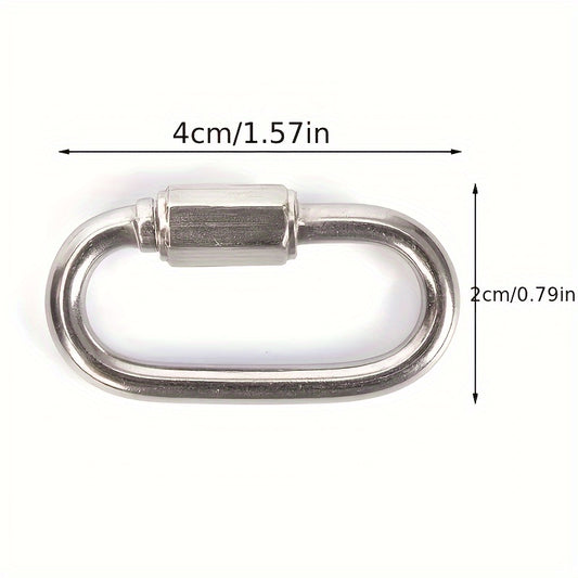 2Pc Stainless Steel Quick Link Carabiners Safety Snap Hook