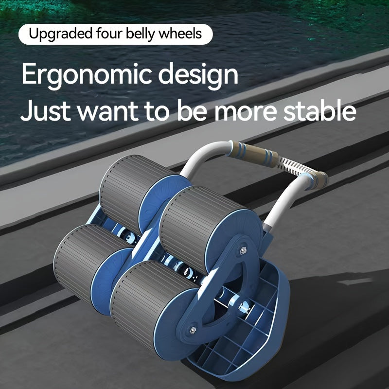 Ab Roller 4 Wheels Elbow Support Auto Rebound Ab Exercise Wheel