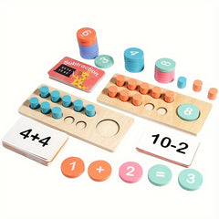 Wooden Math Counting Toy for Early Learning on Christmas And Birthdays