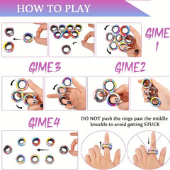 Magnetic Finger Ring Fidget Toy Halloween Christmas Gift