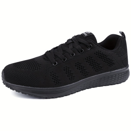 Women's Lightweight Gym Sneakers Breathable Lace up Running Shoes