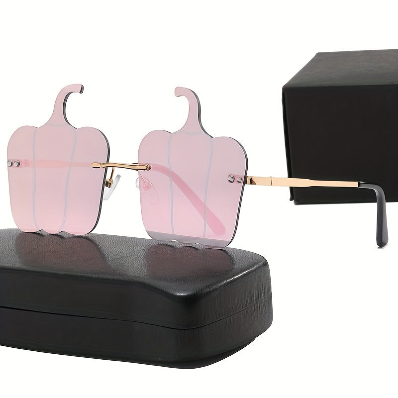 Irregular Rimless Women's Sunglasses Metal Y2K Eyewear