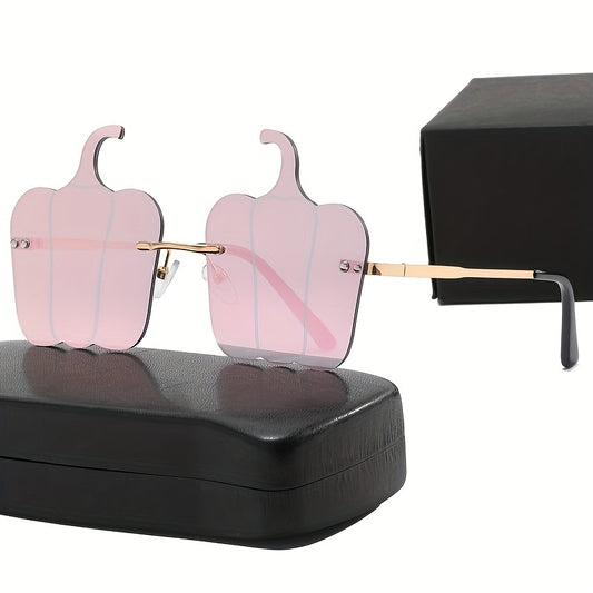 Irregular Rimless Women's Sunglasses Metal Y2K Eyewear