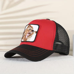 Bear Embroidery Patch Trucker Hat Mesh Baseball Cap Hip Hop Unisex Dad Hats