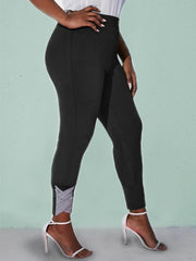 High Waist Leggings with Cross Detail