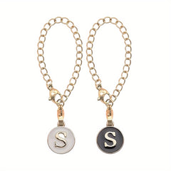 2pcs Initial Letter Cup Handle Charm Decorative Pendant Accessories
