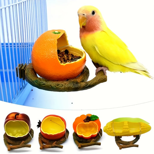 Small Bird Feeder Food Cup Water Bowl for Parrots Budgies Cockatiels