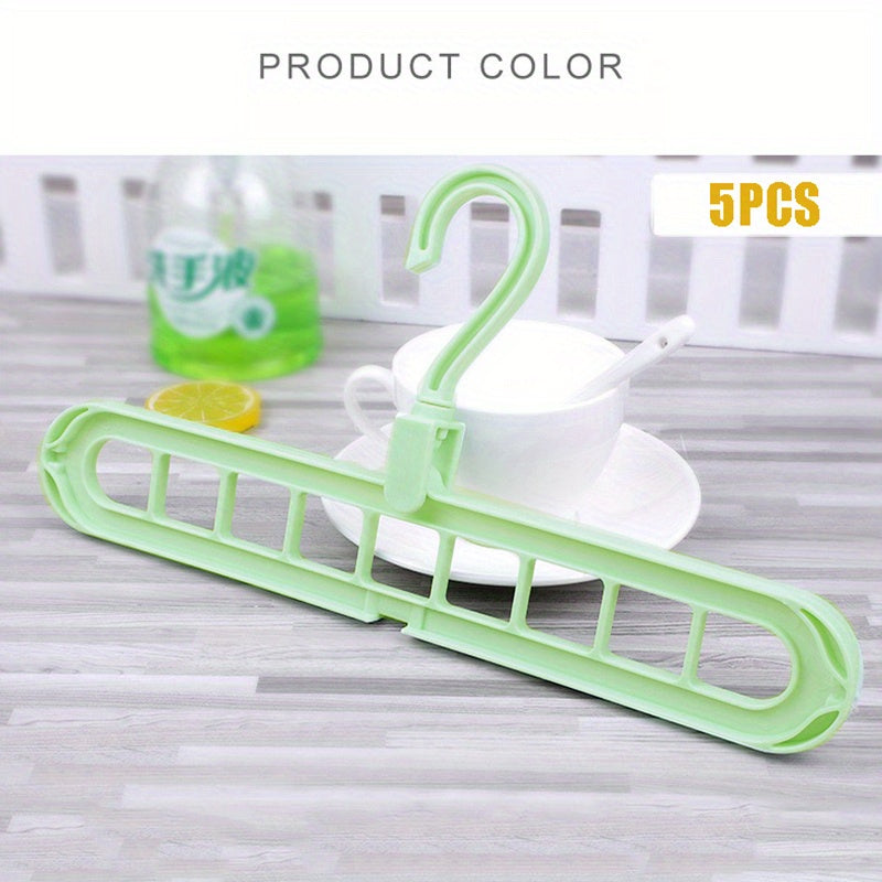 5pcs Multifunctional Closet Organizer with 9 Hole Coat Hanger
