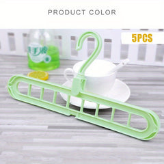 5pcs Multifunctional Closet Organizer with 9 Hole Coat Hanger