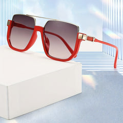 Large Frame Sunglasses Metal PC Modern Multilateral for Sports Driving