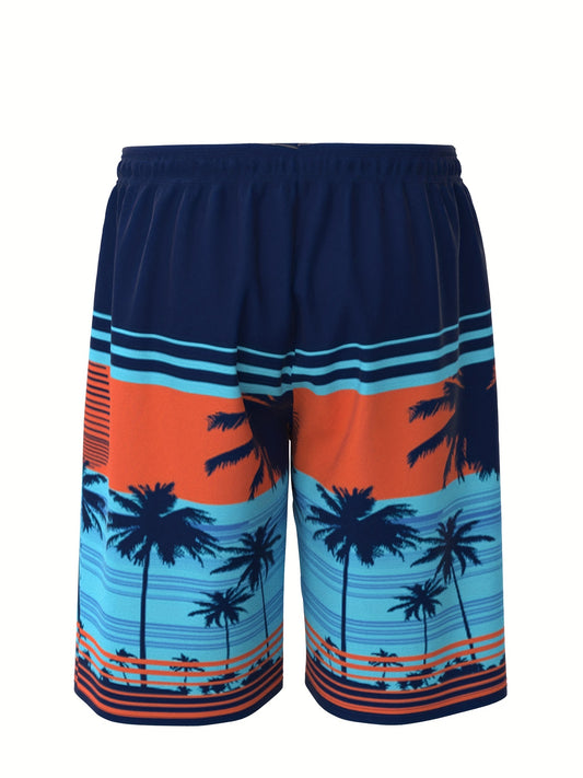 Men's Palm Tree Graphic Shorts Quick Dry Moisture Wicking