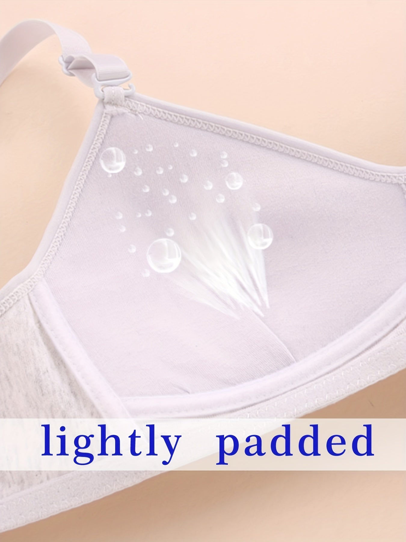 3pcs Teen Seamless Wireless Bras Comfy Running Workout Bra Women's Lingerie
