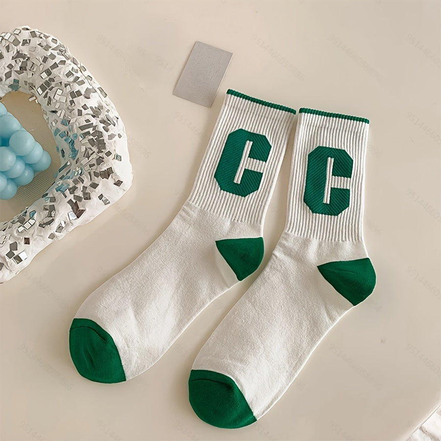 4 Pairs Women's Sport Crew Socks
