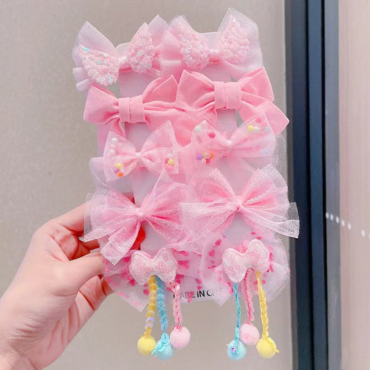 10pcs Princess Flower Hair Clips for Little Princess