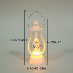 Vintage Santa Snowman Deer Lantern LED Night Light for Parties