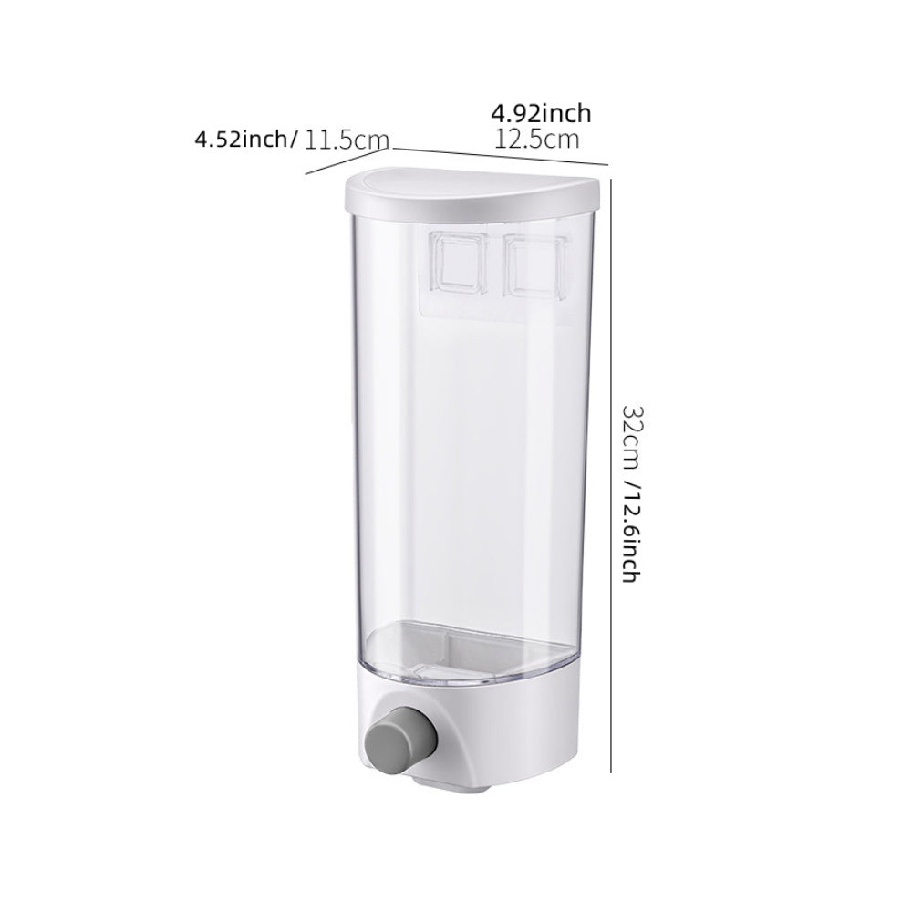 Wall Mounted Airtight Kitchen Cereal Dispenser Storage Container