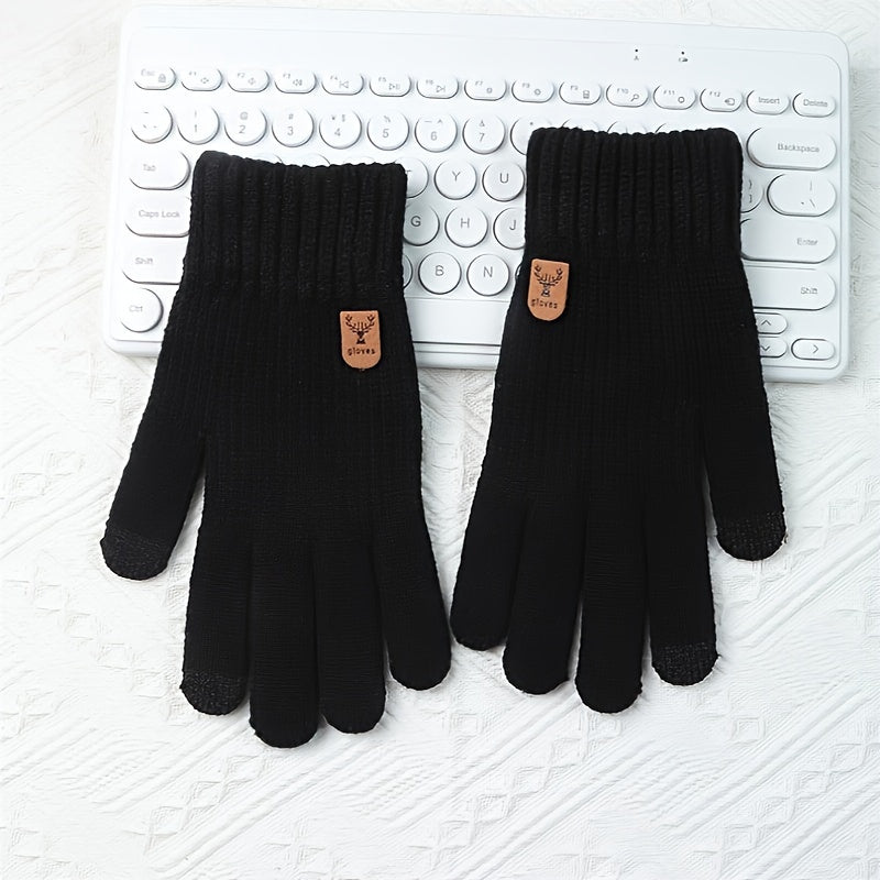Winter Fleece Lined Touch Screen Gloves Anti-Slip Full Finger