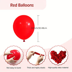 60pcs Red Latex Balloons Garland Kit for Party Decorations