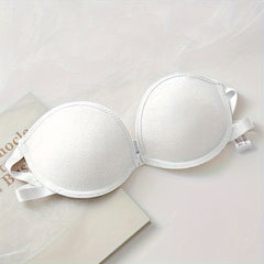 Strapless Push Up Bra Front Buckle T Shirt Bra