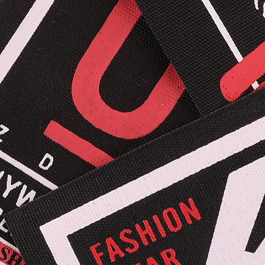 3pcs Woven Label Printed Letter Patches Girls Clothing Accessories DIY
