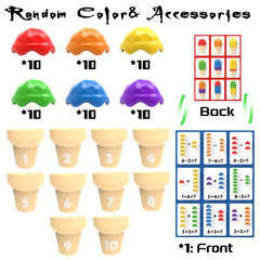 Ice Cream Counting & Sorting Stacking Toy - Educational Puzzle