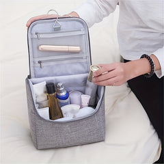 Minimalist Solid Makeup Bag Portable Hanging Bag