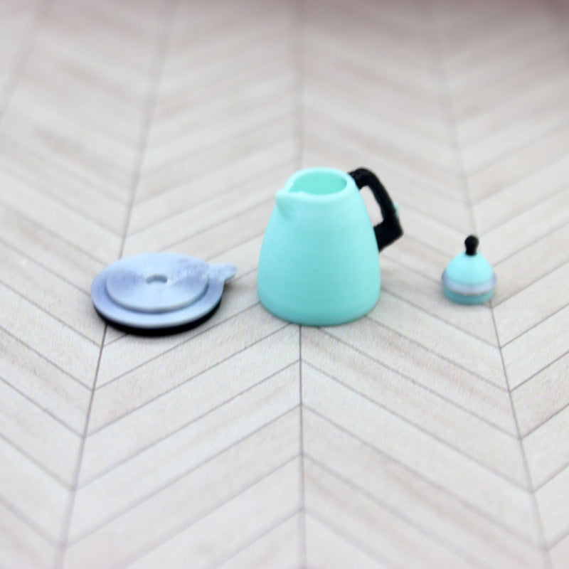 Mini Bread Machine & Kettle Dollhouse Food Play Set