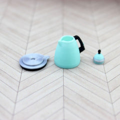 Mini Bread Machine & Kettle Dollhouse Food Play Set
