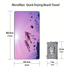 Turbo Microfiber Beach Towel Quick Drying Sand Proof Swim Towel