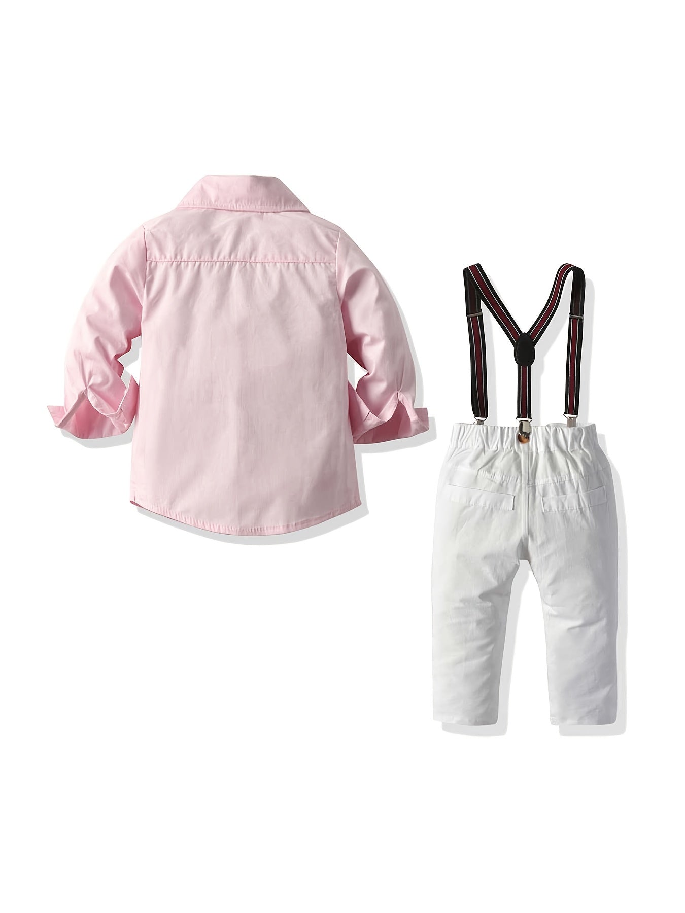 Boys Long Sleeve Top & Suspender Pants Outfit