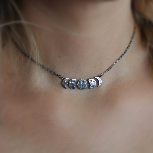 Vintage Full Moon Necklace Women's Charm Jewelry