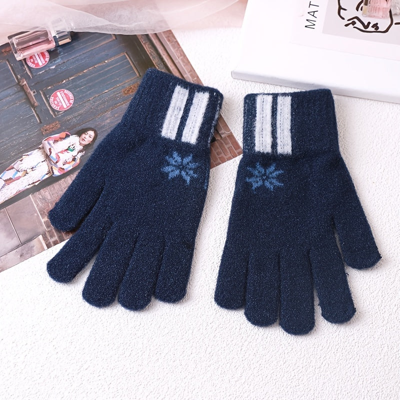 Men's Winter Warm Gloves Pointer Knitted Wool Gloves Men's Cold Proof