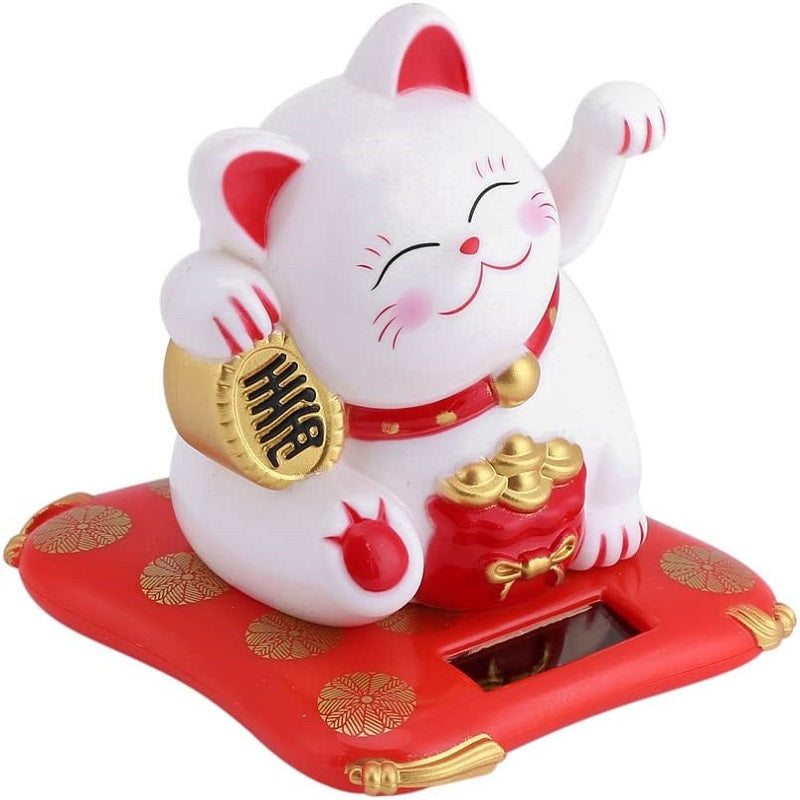 Solar Powered Cat Ornaments for Home and Car Decor