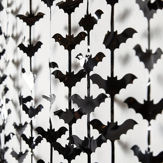 Halloween Bat Pattern Rain Silk Curtain Decoration