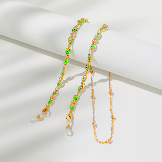 Colorful Glasses Chain Eyes Cross Drop Shaped Mask Chain Earphone Chain