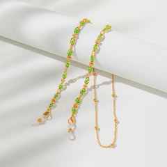 Colorful Glasses Chain Eyes Cross Drop Shaped Mask Chain Earphone Chain