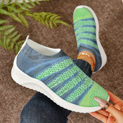 Women's Ombre Slip-On Walking Shoes Breathable Casual Sneakers