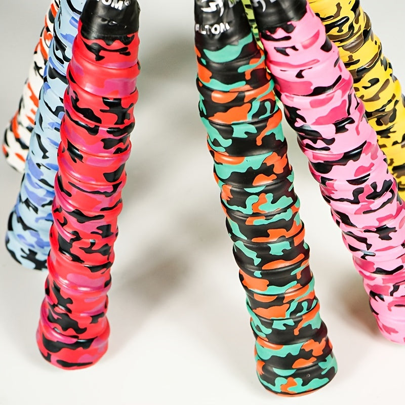 5pcs Camouflage Print Tennis Racket Grip Tape Non Slip Badminton Overgrip