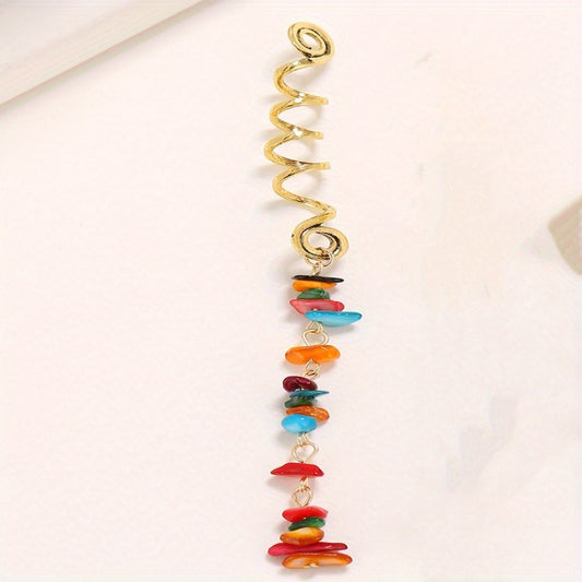 Metal Dreadlock Hair Clip Pendant Spiral Braid DIY Decoration