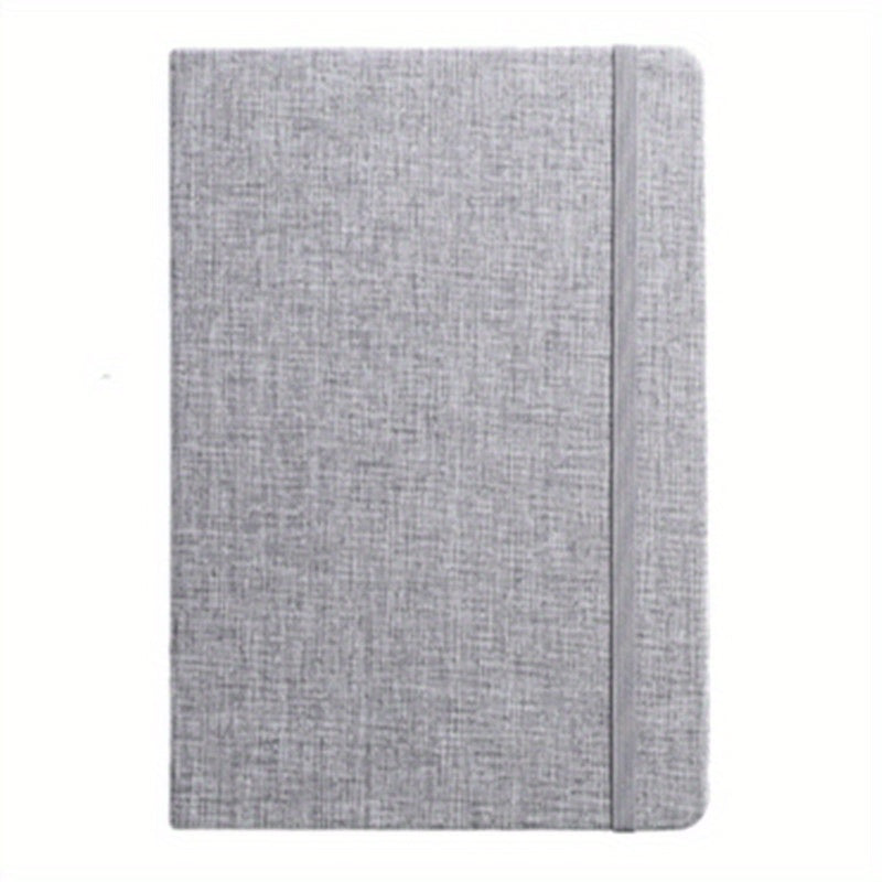 Hard Leather Office Notebook with Elastic Band & Cloth Surface