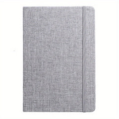 Hard Leather Office Notebook with Elastic Band & Cloth Surface