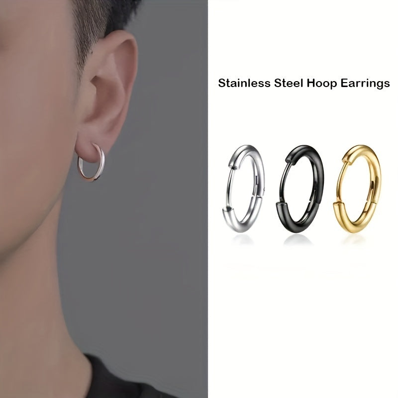 Titanium Steel Coil Earrings 8-16mm