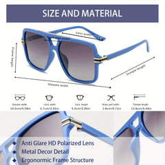 OUWEN Polarized Aviator Sunglasses Men Women UV Protection Y2K Sunshade Glasses