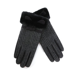 Winter Ladies Plush Gloves Touch Screen Windproof Cold Proof